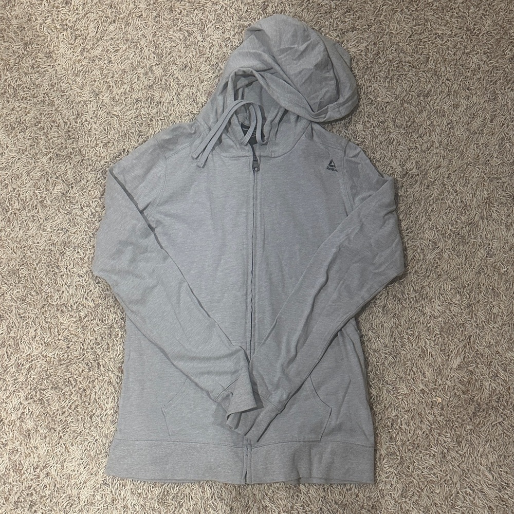 Reebok Women’s Light Gray Zip-Up Sweater